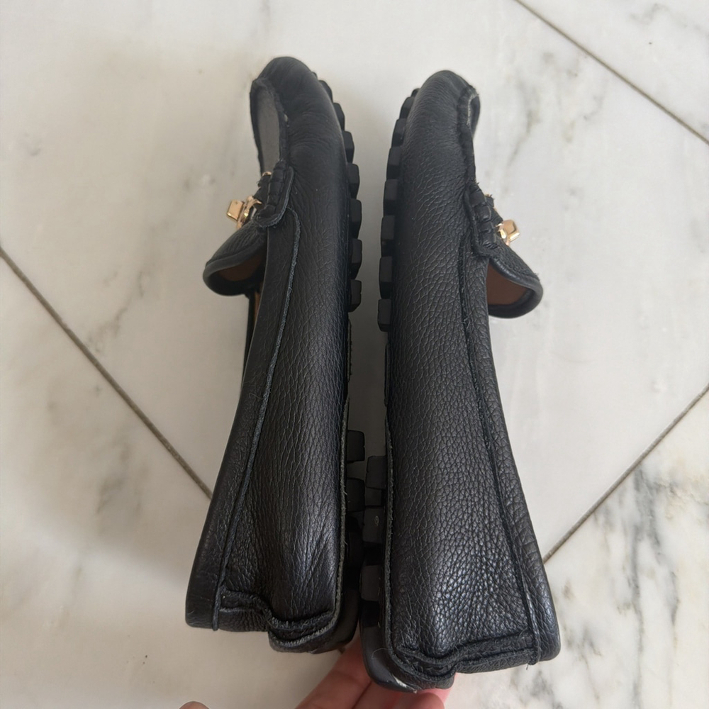 Coach Loafers Black Pebbled Leather Arlene Flat Driving Designer Shoes Women’s 8 - Picture 12 of 14